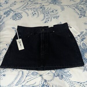 90s Ricci Mid-rise micro Classic Black Denim Skirt